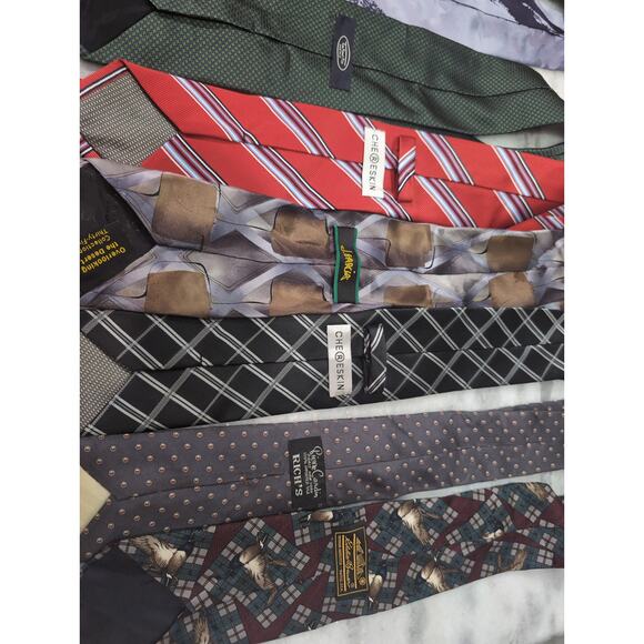 Bulk Neck Tie Lot 4, 10 Men's Ties Bundle, Assorted Patterns, Wholesale Tie Pack - Picture 7 of 8